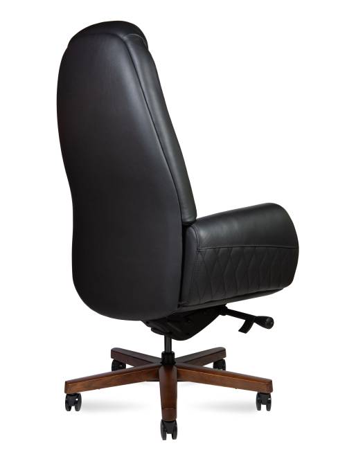 Кресло офисное / Верди / Verdi / черная кожа