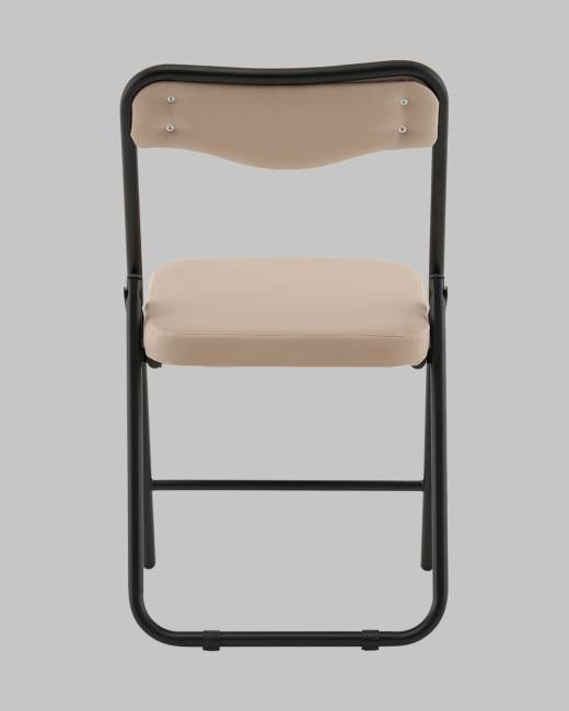Стул складной Джонни велюр велютто бежевый каркас черный матовый