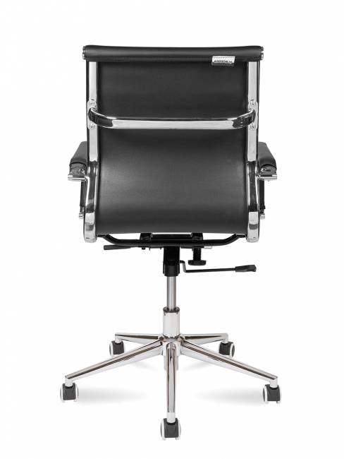 Кресло офисное / Техно LB только Москва / УЦЕНКА хром / черная экокожа Кресло офисное / Техно LB только Москва / УЦЕНКА хром / черная экокожа