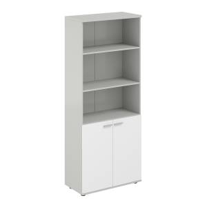 SG.831.SH.SH / Шкаф высокий полуоткрытый 800х400х1955, 2-х дв, з.ст HDF / корпус: серый бархат; фасады: серый бархат