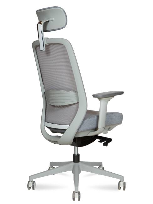 Кресло офисное / Рум грэй / Room grey / серая сетка/серая ткань