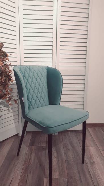 Стул НЕКСТ Barkhat 88 Бирюзовый, велюр без "пальчиковый"/ черный каркас М-City