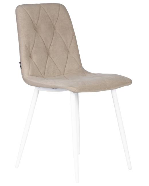 Стул обеденный DOBRIN CHILLY ROMBO, Капучино Simple 05, основание белый