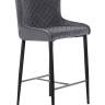 Набор 2 шт Стул полубарный DOBRIN CHRISTIAN'65, черные ножки, темно-серый велюр (V108-91)