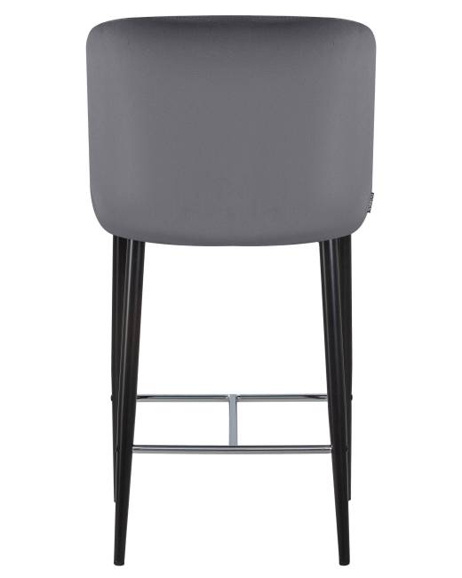 Набор 2 шт Стул полубарный DOBRIN CHRISTIAN'65, черные ножки, темно-серый велюр (V108-91)
