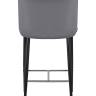 Набор 2 шт Стул полубарный DOBRIN CHRISTIAN'65, черные ножки, темно-серый велюр (V108-91)