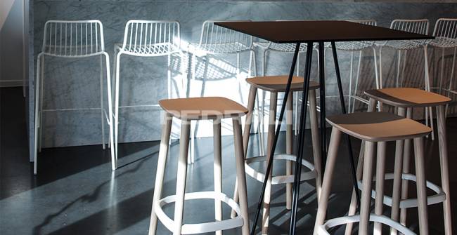 Стул металлический полубарный Nolita белый 495х465х860 мм