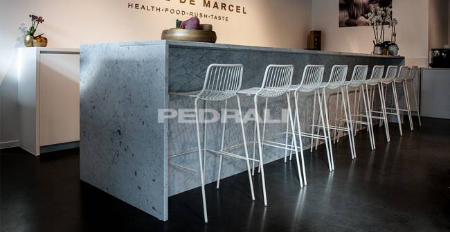 Стул металлический полубарный Nolita белый 495х465х860 мм