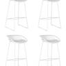 Набор 4 шт Стул барный DOBRIN FRANK, белый