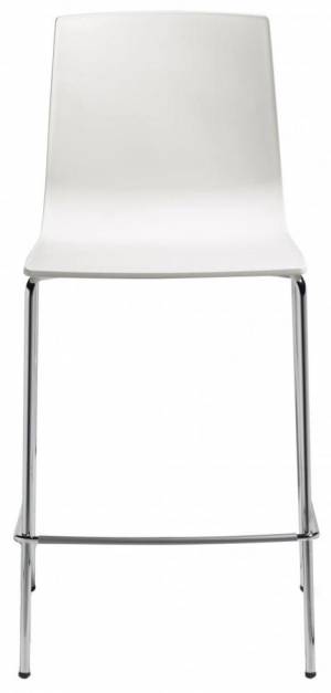 Стул полубарный пластиковый Alice Barstool хром, лен 470х500х1000 мм