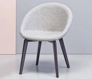 Кресло с обивкой Natural Giulia Pop венге, светло-серый 610х590х800 мм