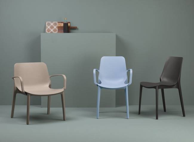 Кресло пластиковое Ginevra Lounge тортора 680х620х780 мм