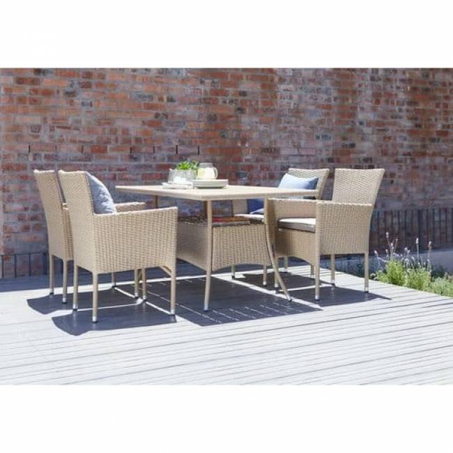 Комплект мебели из иск. ротанга AM-196/T196 Beige 4Pcs (4+1)