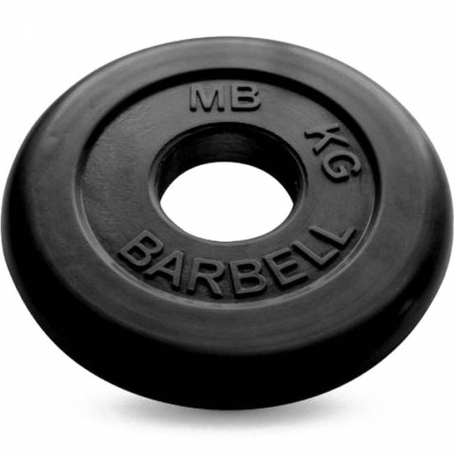 Диск обрезиненный черный MB Barbell d-51 15 кг