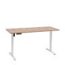 Стол с регулировкой высоты, 1 мотор, память 3 уровня высоты,белый, 140*60 см, светлое дерево