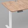 Стол с регулировкой высоты, 1 мотор, память 3 уровня высоты,белый, 140*60 см, светлое дерево