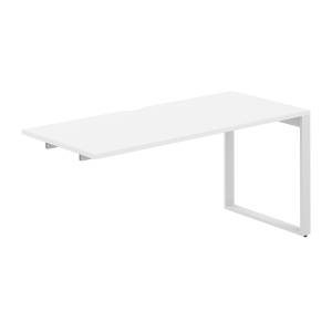 AG.186.WH.V.72.WH / Секция рабочей станции 1600х700х750 / профиль О-образный: 70х20 белый; столешница с вырезом; столешница: белый