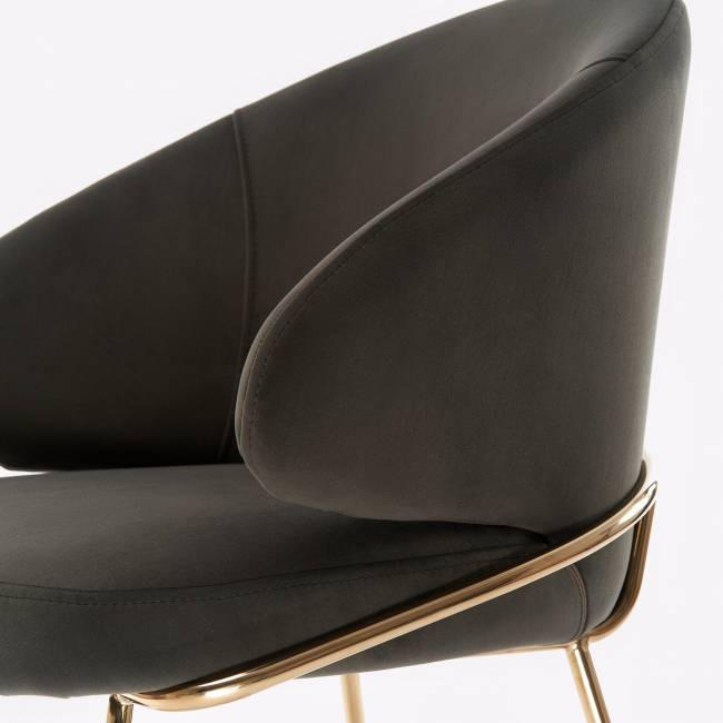 Дизайнерский стул Cosmos графит, основание золото Дизайнерский стул Cosmos графит, основание золото