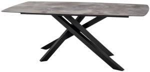 Стол ламинированный обеденный Milo черный, серый 2050х1050х750 мм