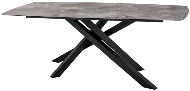 Стол ламинированный обеденный Milo черный, серый 2050х1050х750 мм