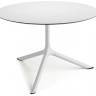 Столик ламинированный кофейный Tripe Maxi белый, белый Ø800х510 мм Столик ламинированный кофейный Tripe Maxi белый, белый Ø800х510 мм