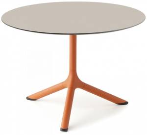 Столик ламинированный кофейный Tripe терракотовый, тортора Ø700х510 мм