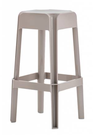 Табурет пластиковый барный Rubik песочный 400х400х750 мм