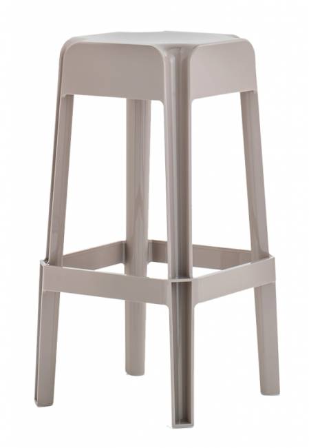 Табурет пластиковый барный Rubik песочный 400х400х750 мм Табурет пластиковый барный Rubik песочный 400х400х750 мм