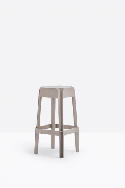 Табурет пластиковый барный Rubik песочный 400х400х750 мм Табурет пластиковый барный Rubik песочный 400х400х750 мм