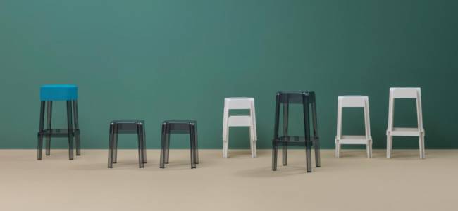 Табурет пластиковый барный Rubik песочный 400х400х750 мм Табурет пластиковый барный Rubik песочный 400х400х750 мм