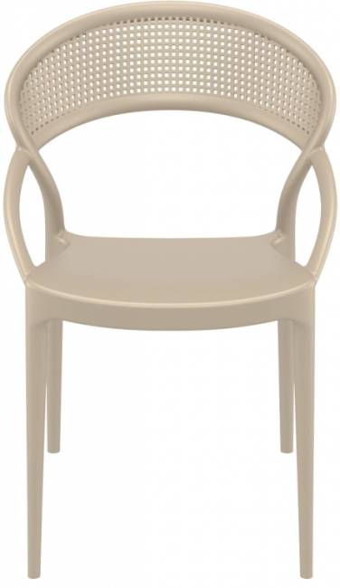 Кресло пластиковое Sunset бежевый 540х560х820 мм