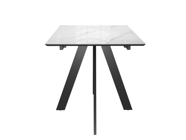 Стол DikLine DKD140 керамика 140(180)х80, Carrara Gloss (мрамор глянец белый), опоры черные (2уп.) Стол DikLine DKD140 керамика 140(180)х80, Carrara Gloss (мрамор глянец белый), опоры черные (2уп.)