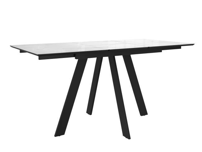 Стол DikLine DKD140 керамика 140(180)х80, Carrara Gloss (мрамор глянец белый), опоры черные (2уп.) Стол DikLine DKD140 керамика 140(180)х80, Carrara Gloss (мрамор глянец белый), опоры черные (2уп.)