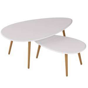 Стол журнальный Калифорния Твинс, белый