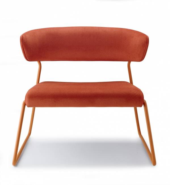 Кресло лаунж с обивкой Lisa Lounge терракотовый, красный 700х650х660 мм Кресло лаунж с обивкой Lisa Lounge терракотовый, красный 700х650х660 мм