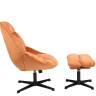 Кресло Оррелл терракотовый с оттоманкой