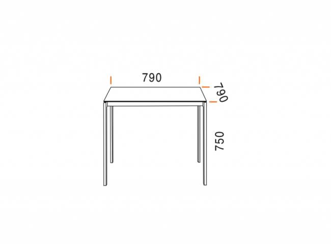 Стол ламинированный обеденный Idea 790х790х750 мм