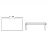 Столик ламинированный журнальный Slim Center Low Table (D) 1100х600х210 мм