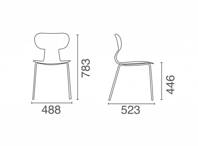 Стул пластиковый Yugo-S зеленый 488х523х783 мм