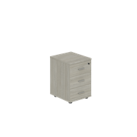 WN.201.OL / Тумба опорная (мобильная) с 3-мя ящиками + замок 404х462х581 / дуб светлый