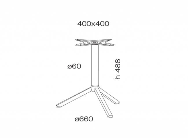 Подстолье металлическое Time 310 Ø660x488 мм