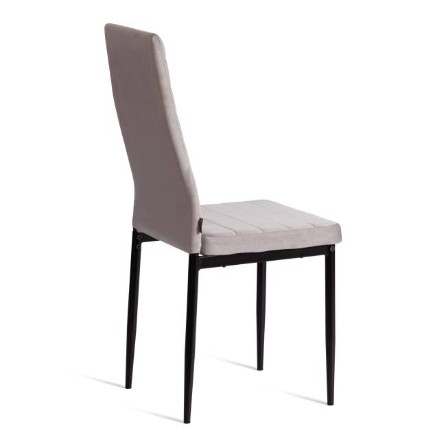 Стул Easy (mod. JSC02-1) / 2 шт. в упаковке металл, флок, 41 х 52 х 96 см, Light grey (светло-серый) HLR14 / черный (Комплект из 2 шт.) светло-серый металл, флок