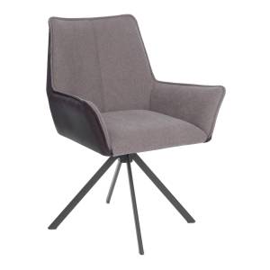 Кресло Murano/Мурано опора 360, велюр/букле (HYP) /экокожа, бежевый/коричневый бежевый велюр/букле (HYP)/Экокожа