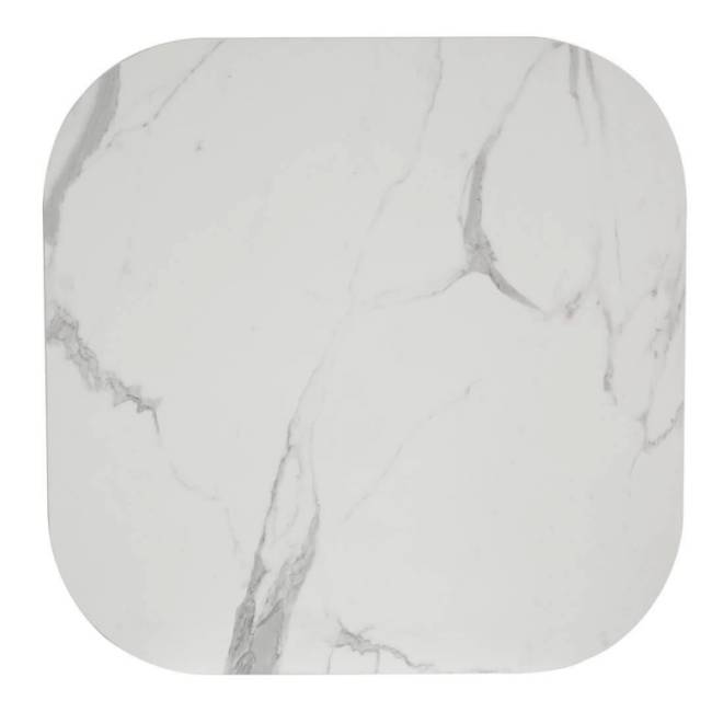 Стол барный из HPL пластика Ottocento Up Special гранитный, белый мрамор Калакатта 800х800х1110 мм