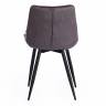 Стул ABRUZZO ( mod. 8060 ) металл/велюр, 54 х 62 х 83 см, серый (HLR-21) / черный (Комплект из 4 шт.) серый металл/велюр