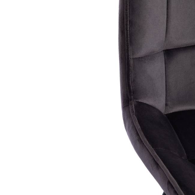 Стул ABRUZZO ( mod. 8060 ) металл/велюр, 54 х 62 х 83 см, серый (HLR-21) / черный (Комплект из 4 шт.) серый металл/велюр