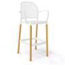 Кресло пластиковое барное Panama BLB белый 580х590х1140 мм