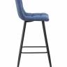 Стул барный DOBRIN NICOLE, черные матовые ножки, синяя ткань (UF860-14B)