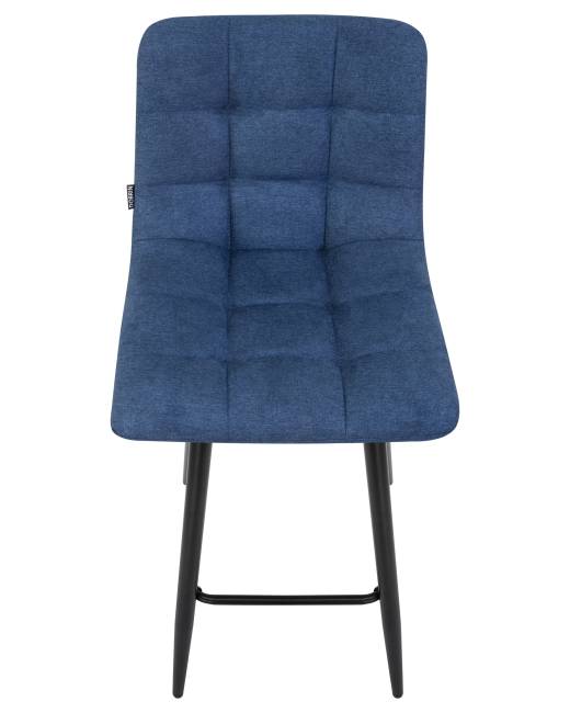 Стул барный DOBRIN NICOLE, черные матовые ножки, синяя ткань (UF860-14B)