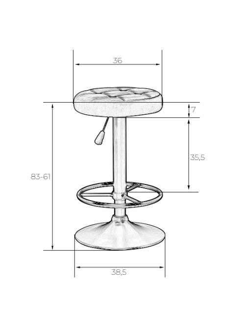 Набор 2 шт Табурет барный DOBRIN BRUNO, пудрово-мятный велюр (MJ9-87)